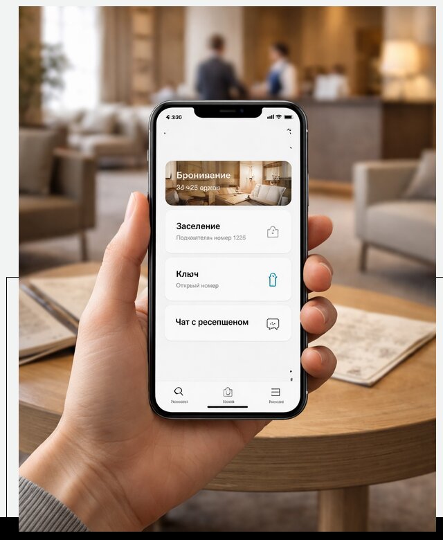 Мобильное приложение для гостей отеля в Учалах, управление сервисом